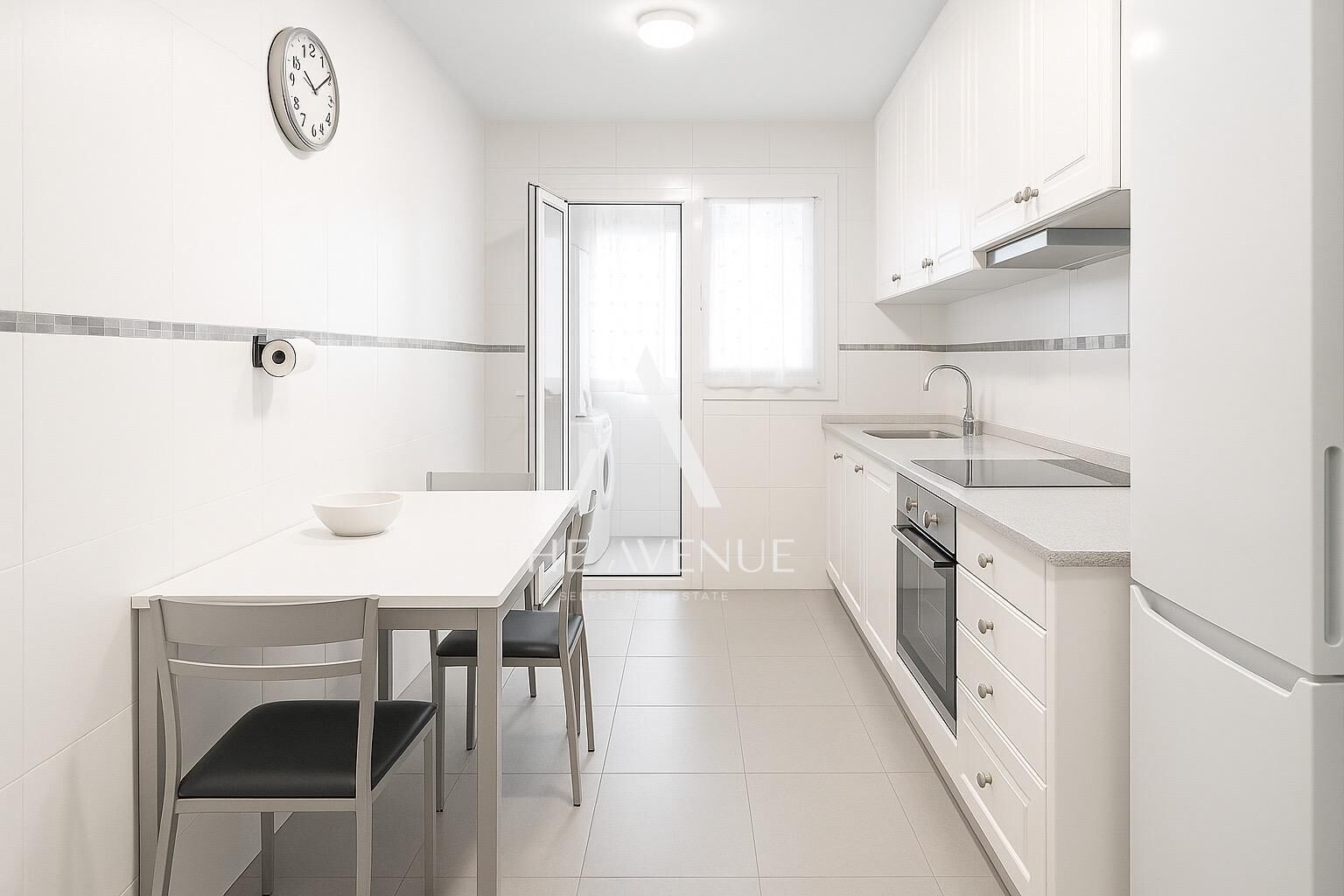Kitchen of Flat for sale in  Madrid Capital  with Air Conditioner, Heating and Terrace