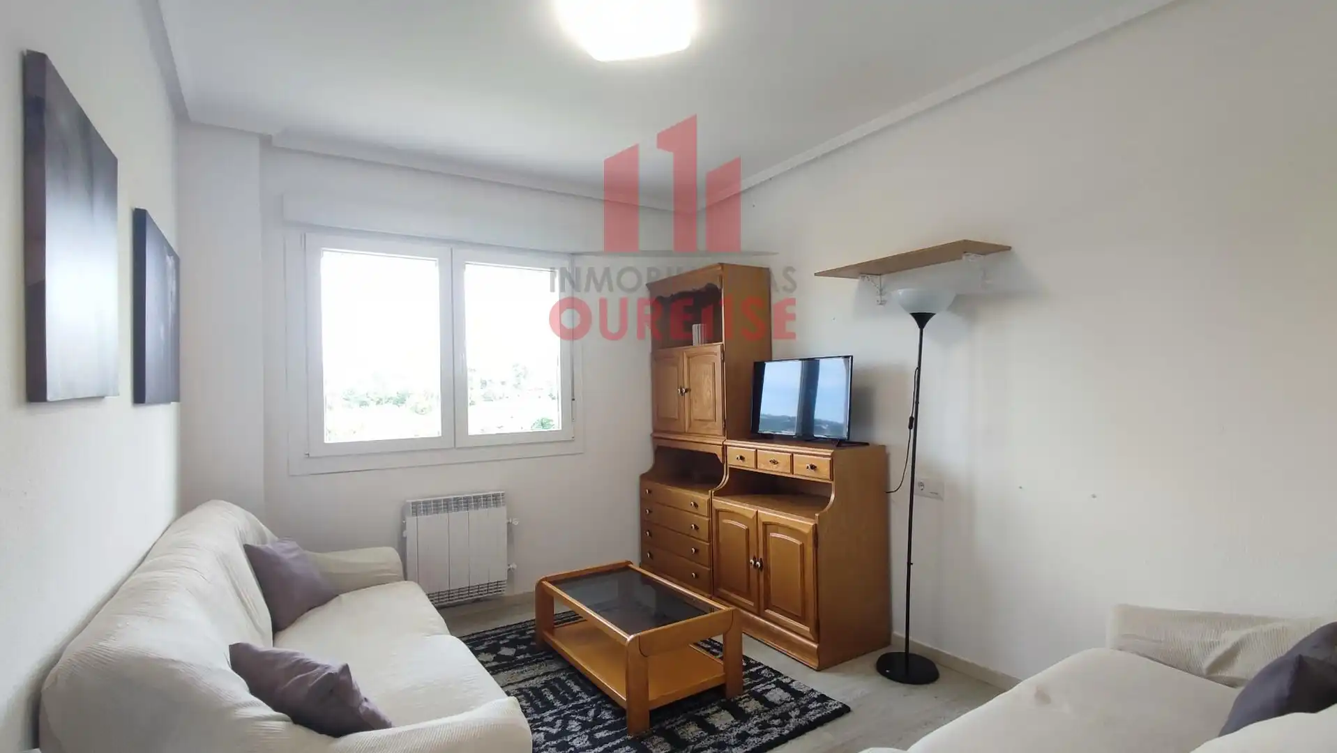 Wohnzimmer von Wohnung zur Miete in Ourense Capital  mit Heizung, Möbliert und Balkon