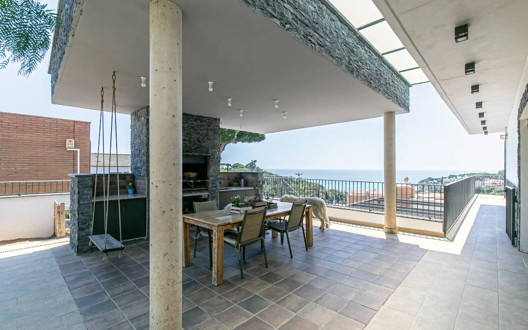 Terrassa de Casa o xalet en venda en Caldes d'Estrac amb Aire condicionat, Calefacció i Jardí privat