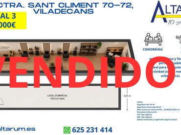 Local comercial en venta en Carretera de Sant Climent 70
