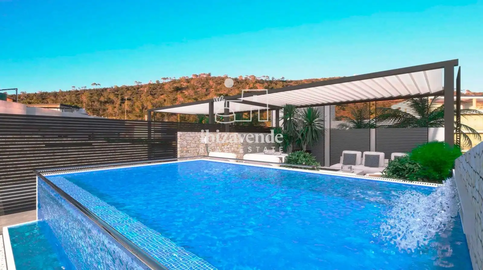 Swimming pool of Attic for sale in Sant Antoni de Portmany  with Heating, Private garden and Terrace
