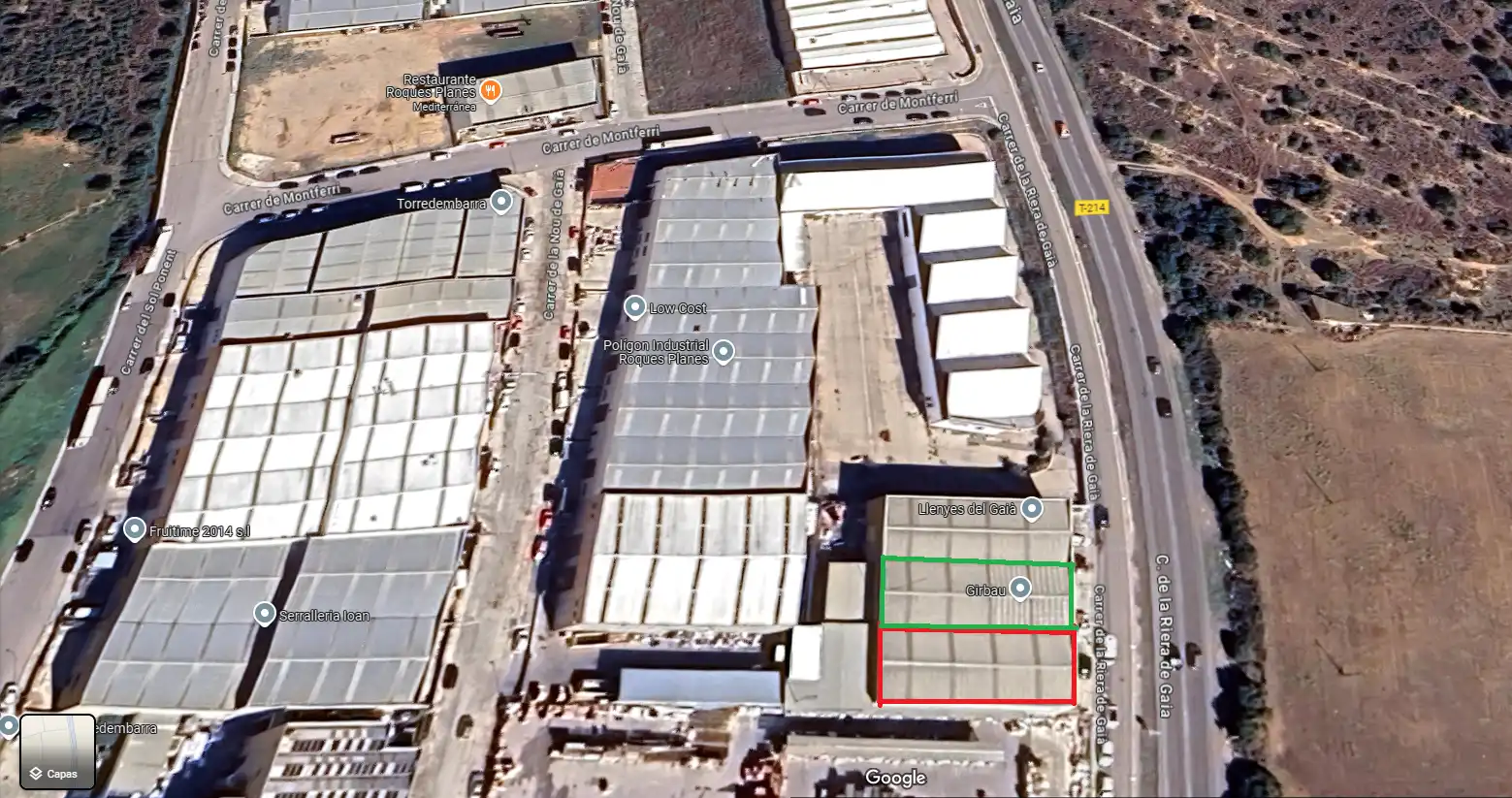 Vista exterior de Nave industrial en venta en Torredembarra