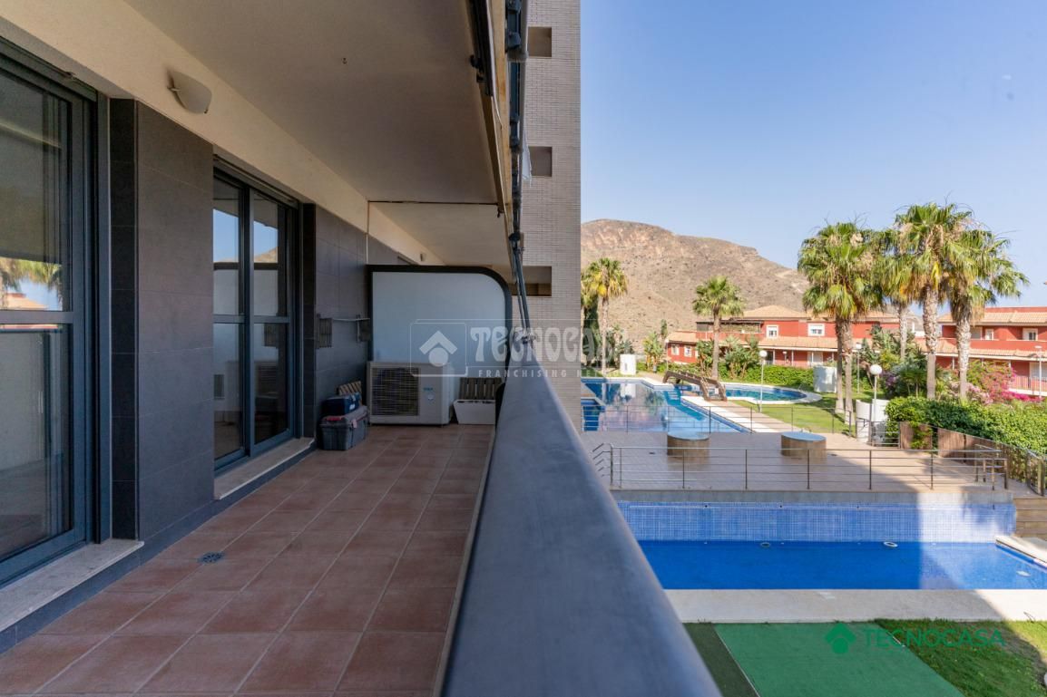 Terrace of Flat for sale in Roquetas de Mar  with Air Conditioner and Parquet flooring