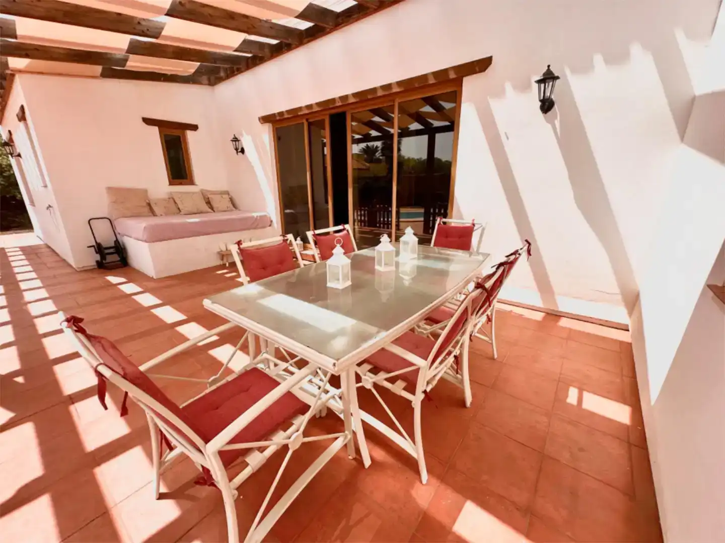 Terrassa de Casa o xalet en venda en La Oliva amb Piscina i Balcó