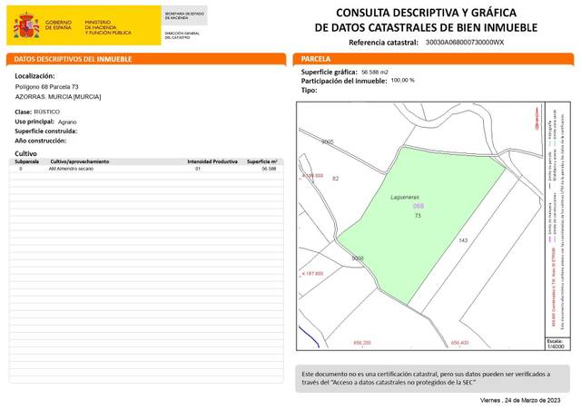 Terreno en Venta en Carrascoy - La Murta