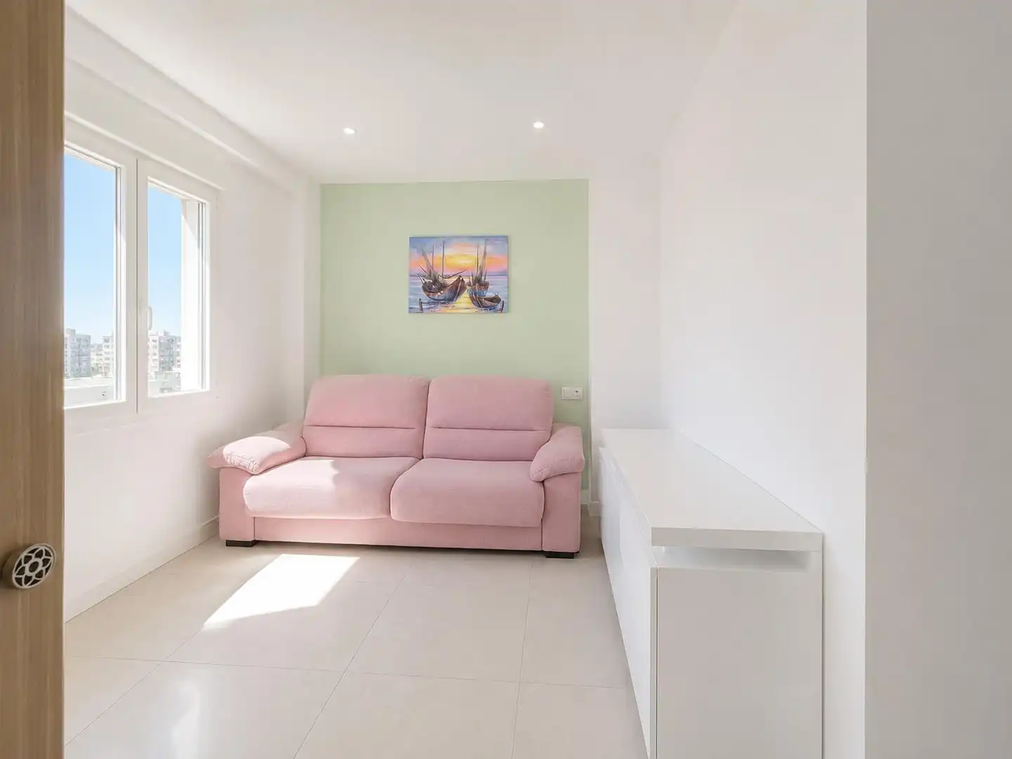 Sala de estar de Piso en venta en Málaga con Aire acondicionado y Balcón
