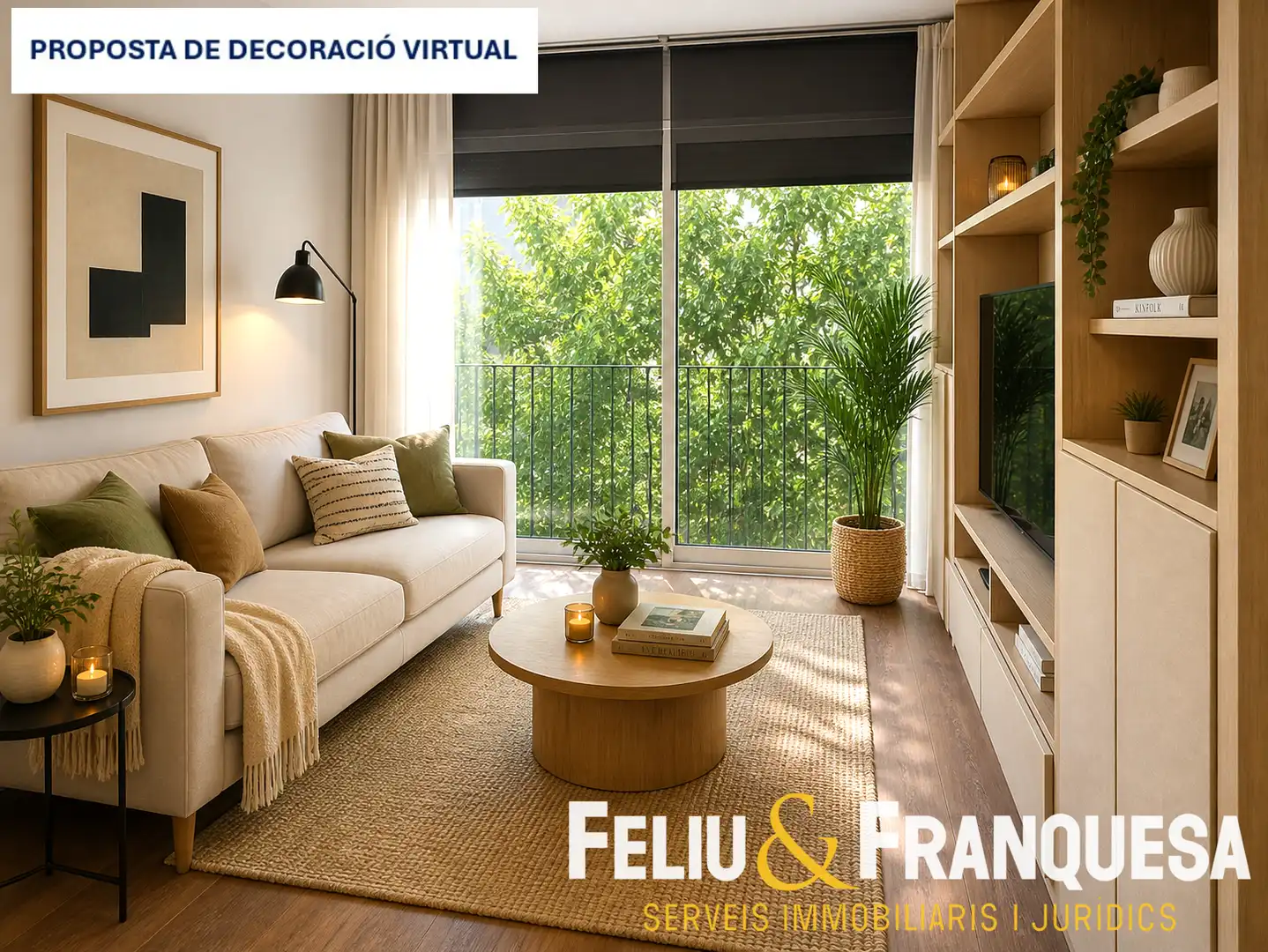 Sala de estar de Piso en venta en Sabadell con Calefacción, Piscina y Amueblado