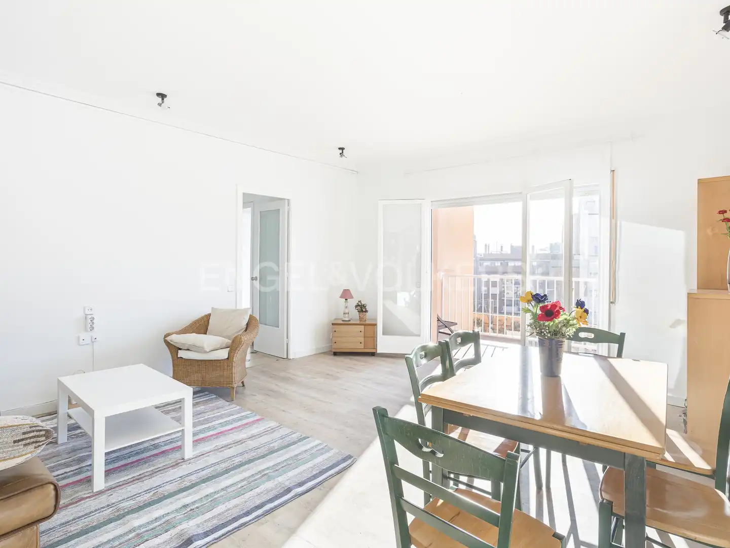 Sala de estar de Piso de alquiler en Barcelona con Calefacción, Parquet y Balcón