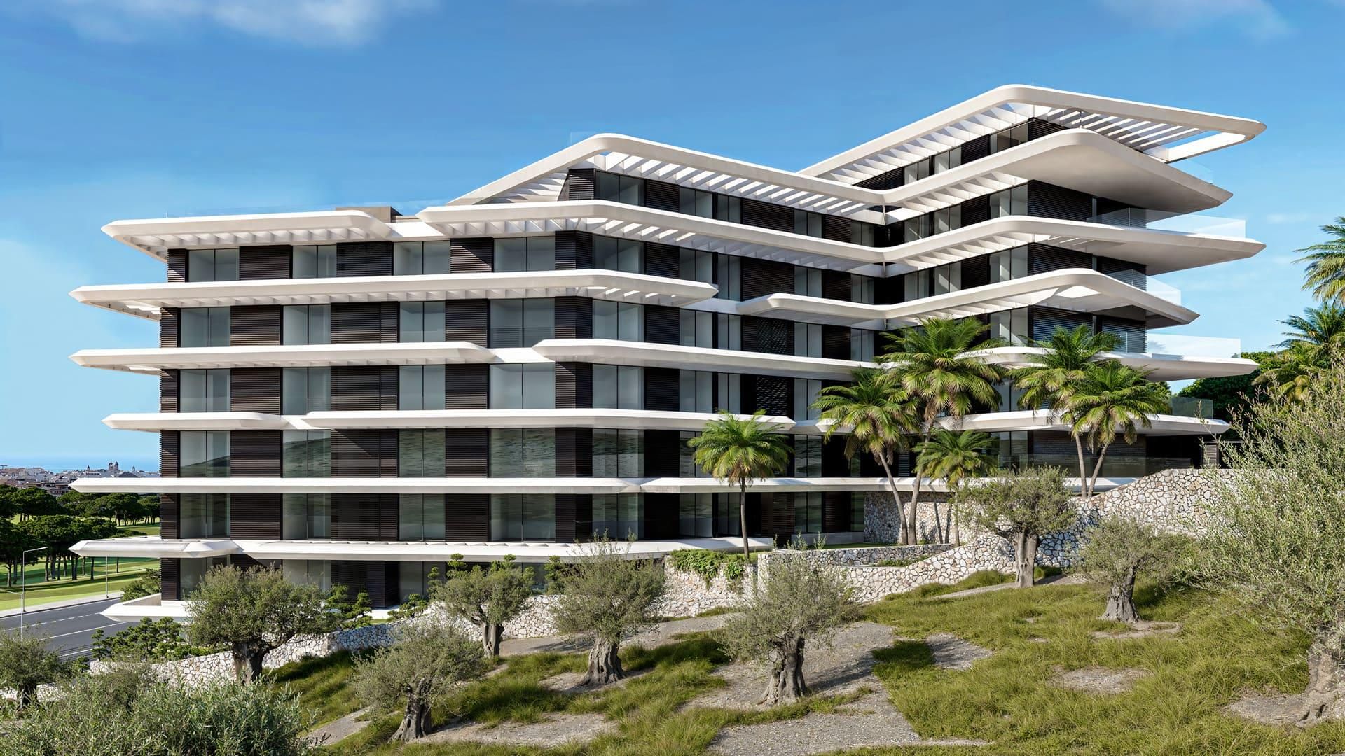 Vista exterior de Àtic en venda en Estepona amb Piscina comunitària
