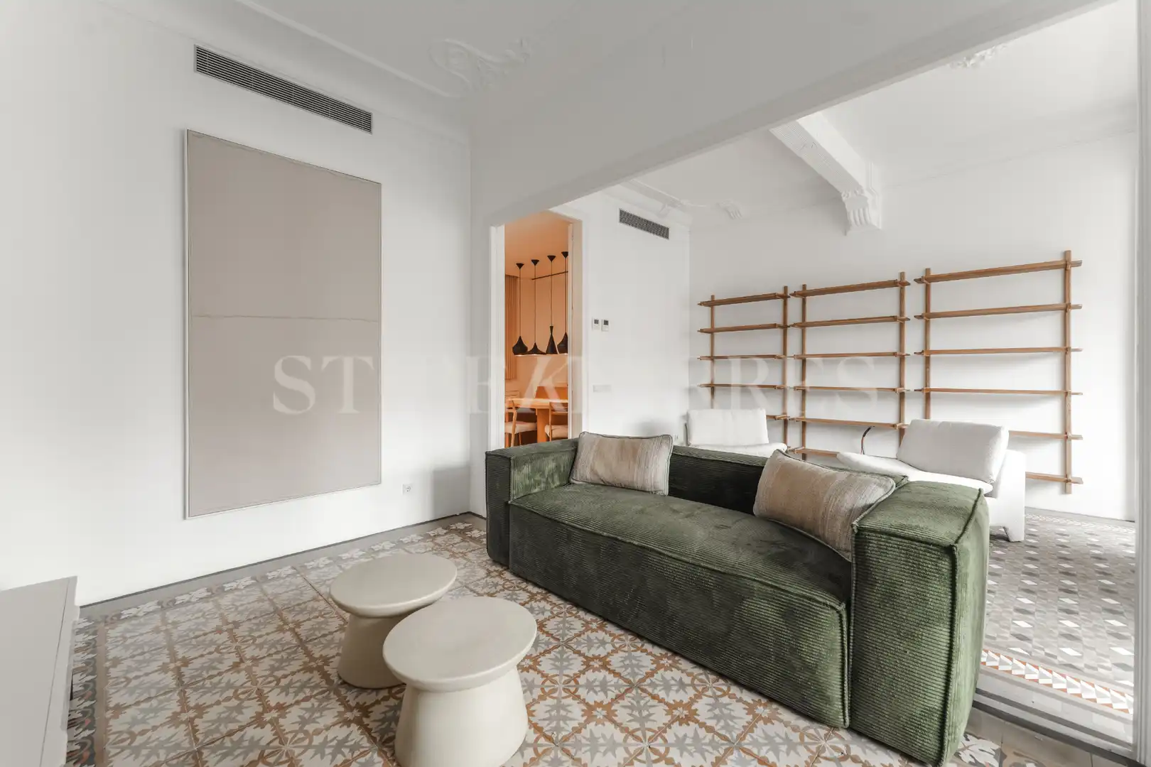 Sala de estar de Piso de alquiler en Barcelona con Aire acondicionado, Calefacción y Amueblado