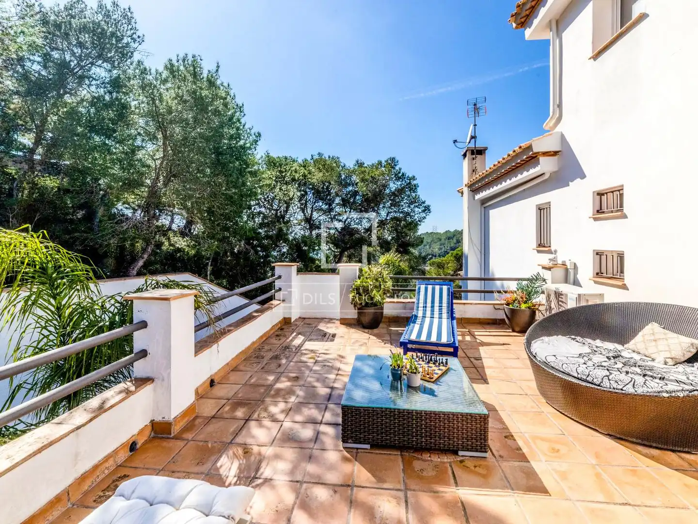 Terrassa de Casa o xalet en venda en Sant Pere de Ribes amb Aire condicionat, Jardí privat i Terrassa