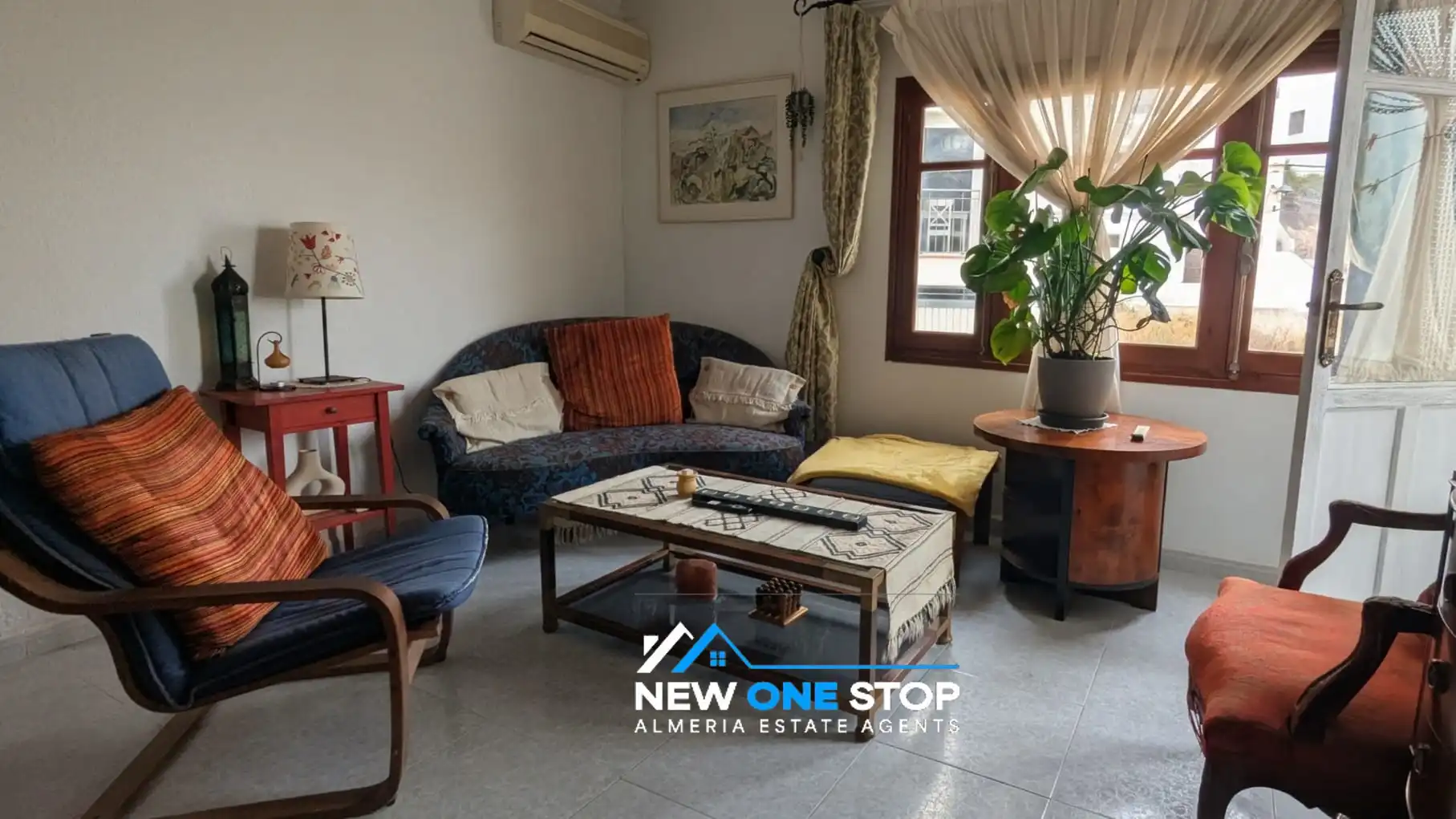 Sala de estar de Casa adosada en venta en Mojácar Pueblo