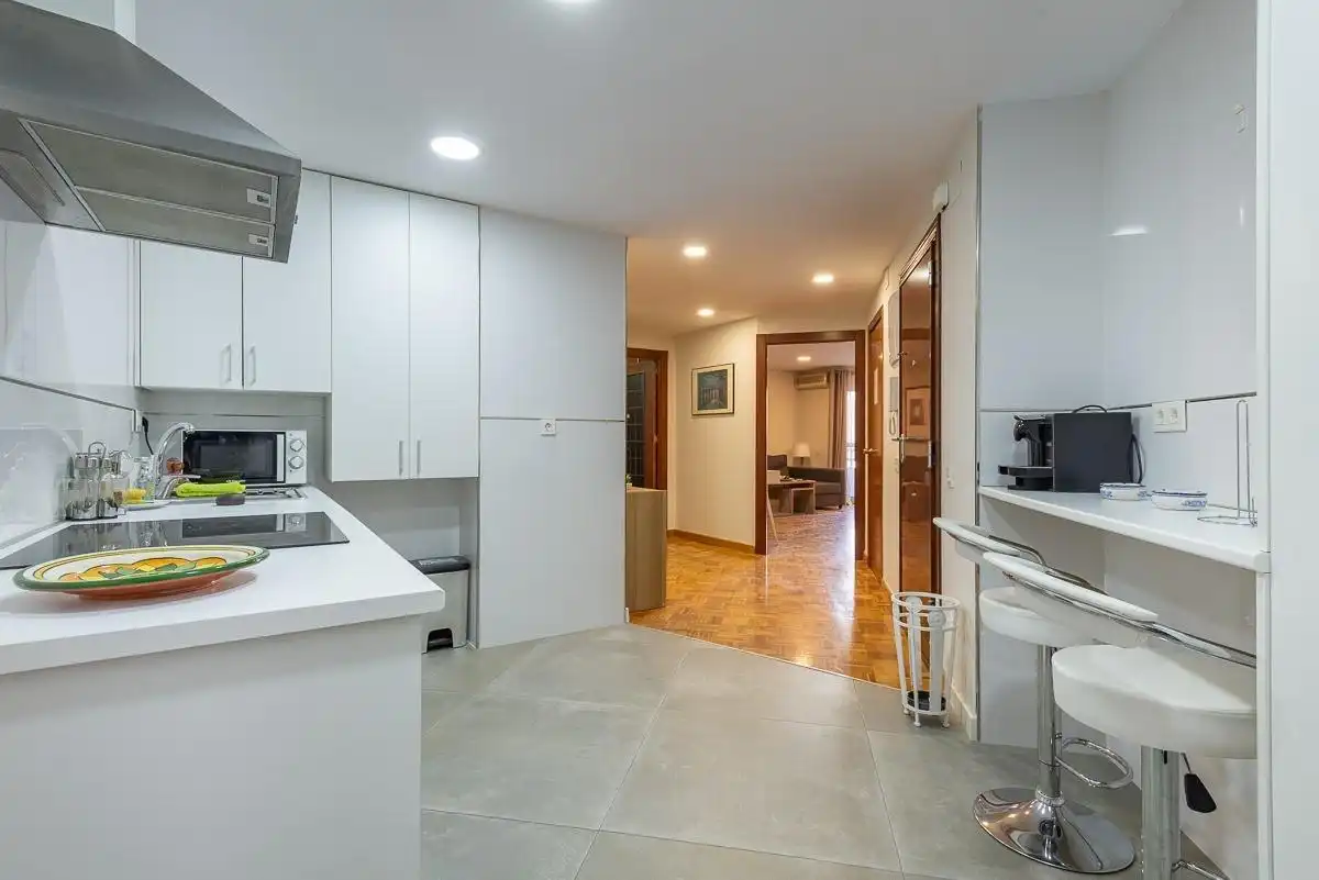 Kitchen of Flat for rent in Málaga  with Air Conditioner, Terrace and Furnished