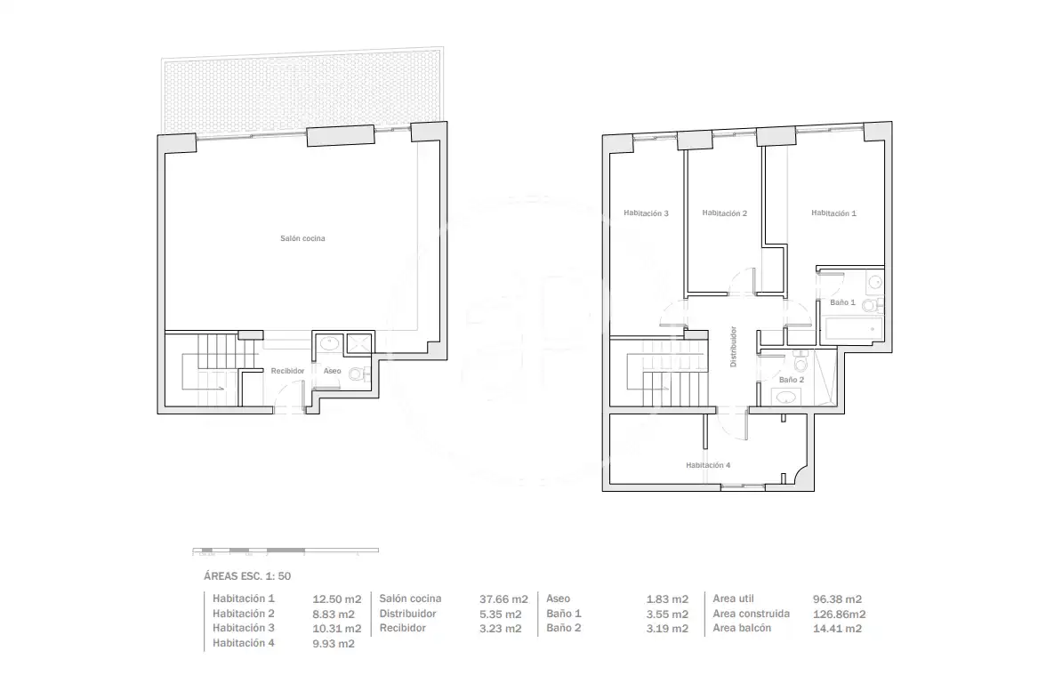 Maisonette zum Verkauf in Barcelona mit Klimaanlage, Heizung und Terrasse