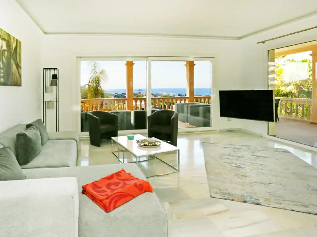 Sala de estar de Casa o chalet en venta en Calvià con Aire acondicionado, Jardín privado y Terraza