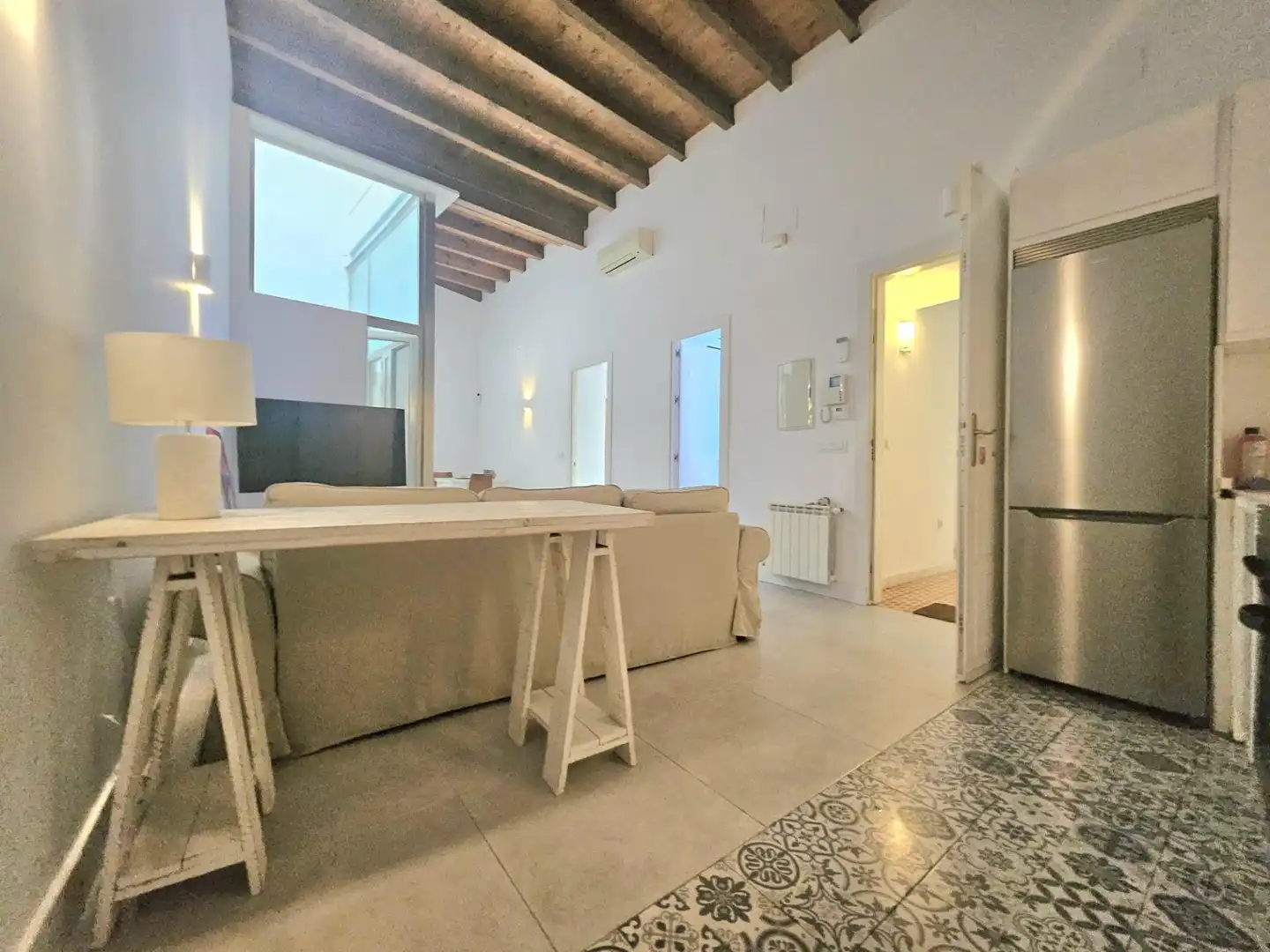Sala de estar de Planta baja de alquiler en Sevilla con Aire acondicionado, Calefacción y Amueblado