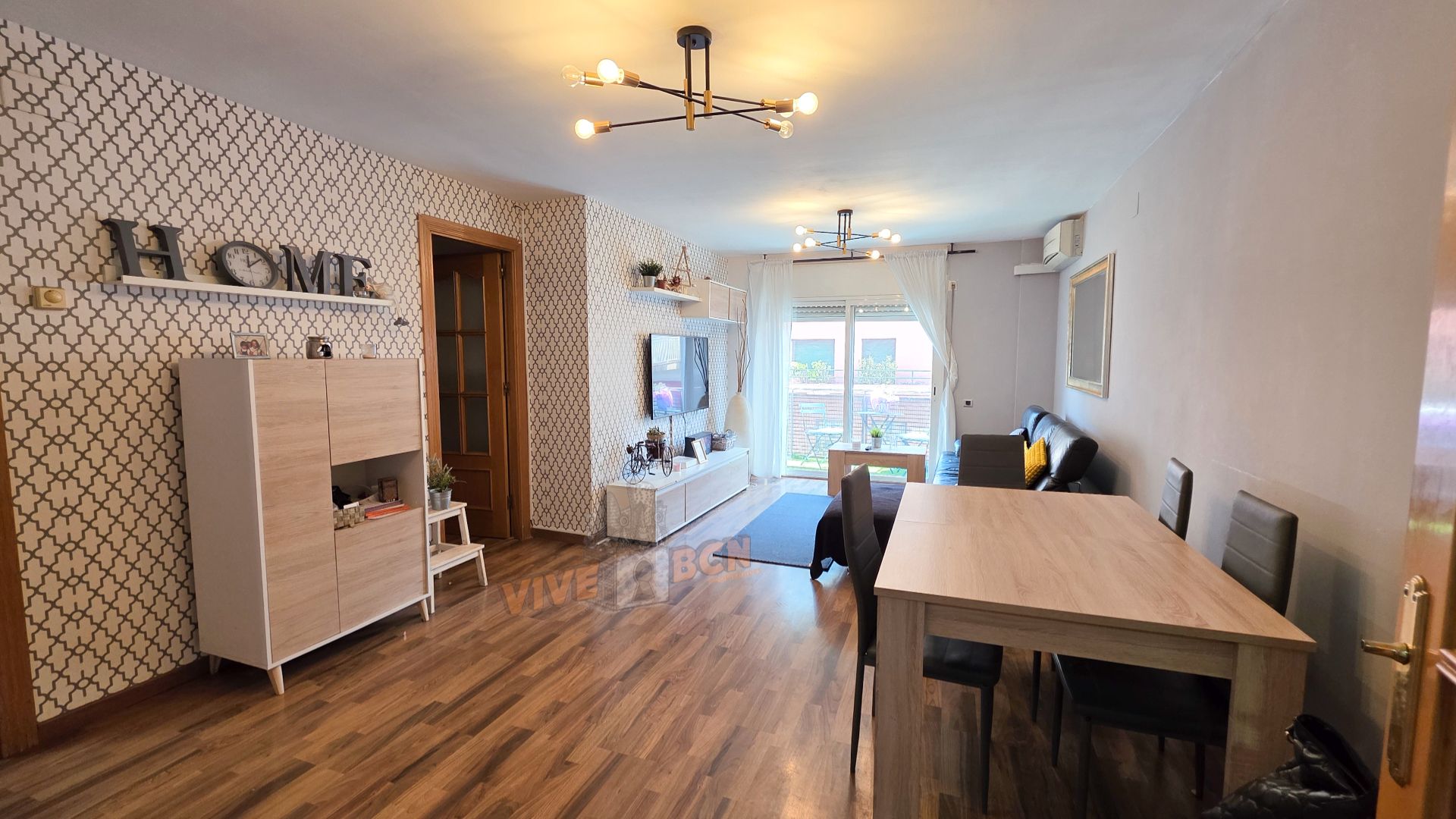 Exterior view of Flat for sale in Vallirana  with Air Conditioner, Private garden and Parquet flooring