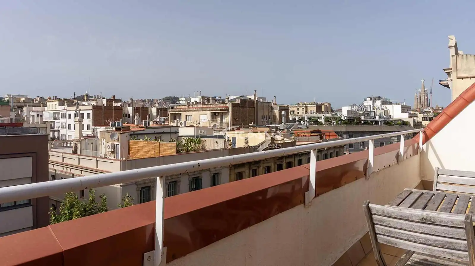Balcony of Attic for rent in Barcelona  with Air Conditioner, Heating and Parquet flooring