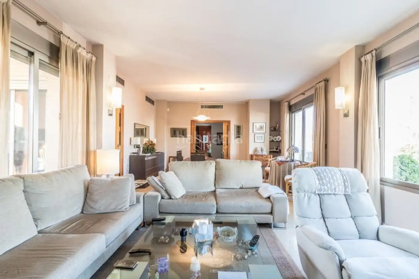 Living room of Houses for sale in L'Alcúdia  with Air Conditioner, Private garden and Parquet flooring