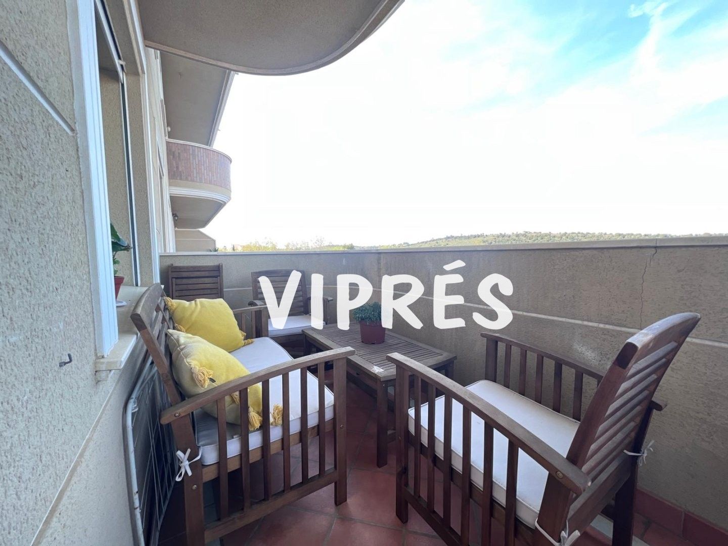 Balcony of Flat for sale in Cáceres Capital  with Heating, Terrace and Swimming Pool