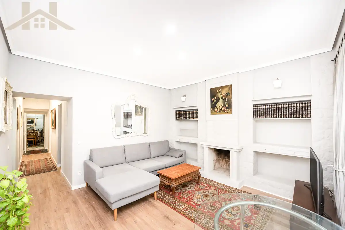 Sala de estar de Finca rústica en venta en El Escorial con Jardín privado, Parquet y Terraza