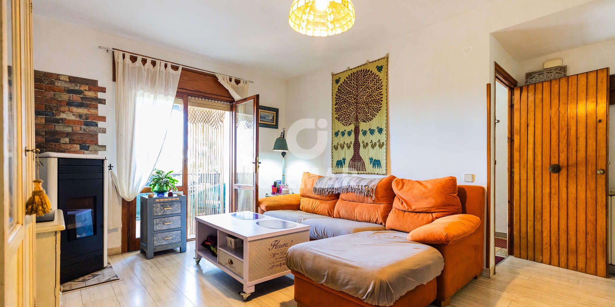 Living room of Flat for sale in Collado Mediano  with Heating, Private garden and Swimming Pool