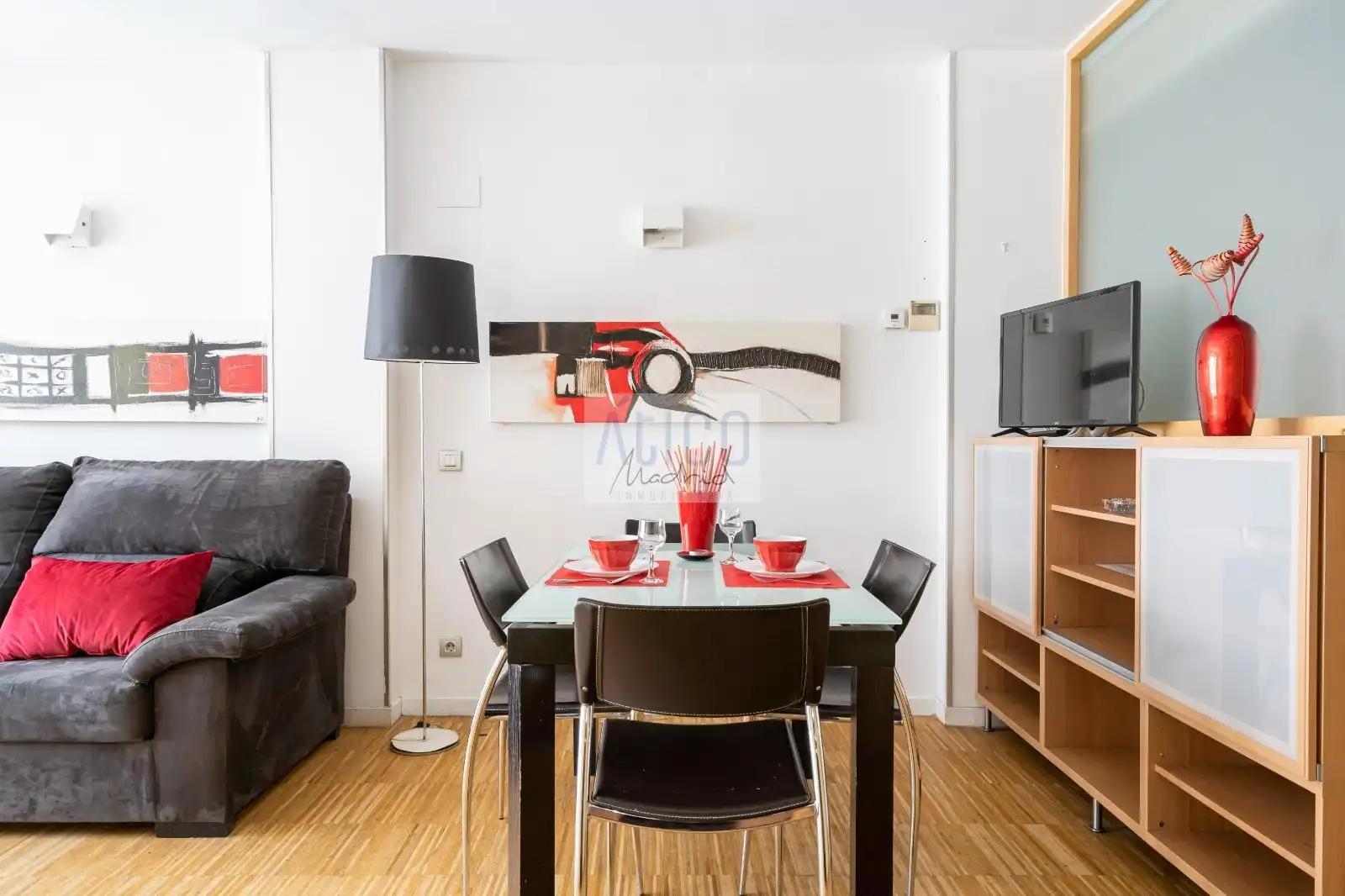 Sala de estar de Piso de alquiler en Madrid con Aire acondicionado, Calefacción y Terraza