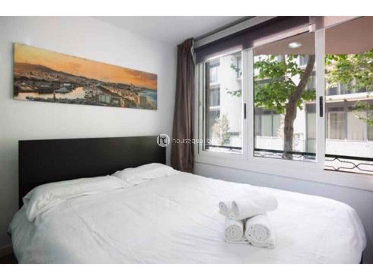Bedroom of Flat for sale in  Barcelona Capital  with Air Conditioner, Parquet flooring and Furnished