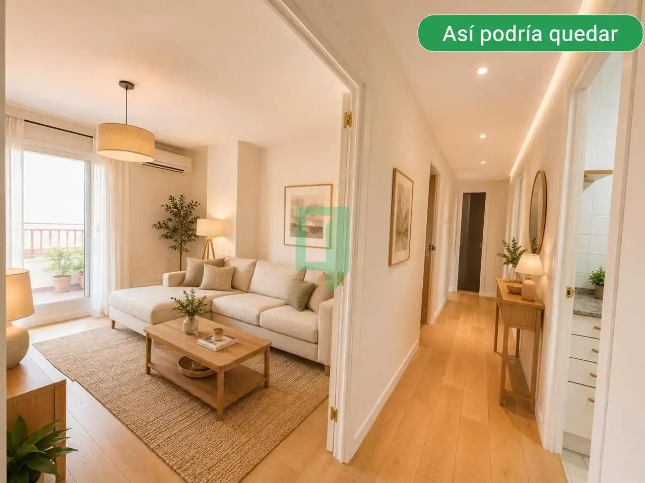 Sala d'estar de Àtic en venda en Badalona amb Aire condicionat i Terrassa