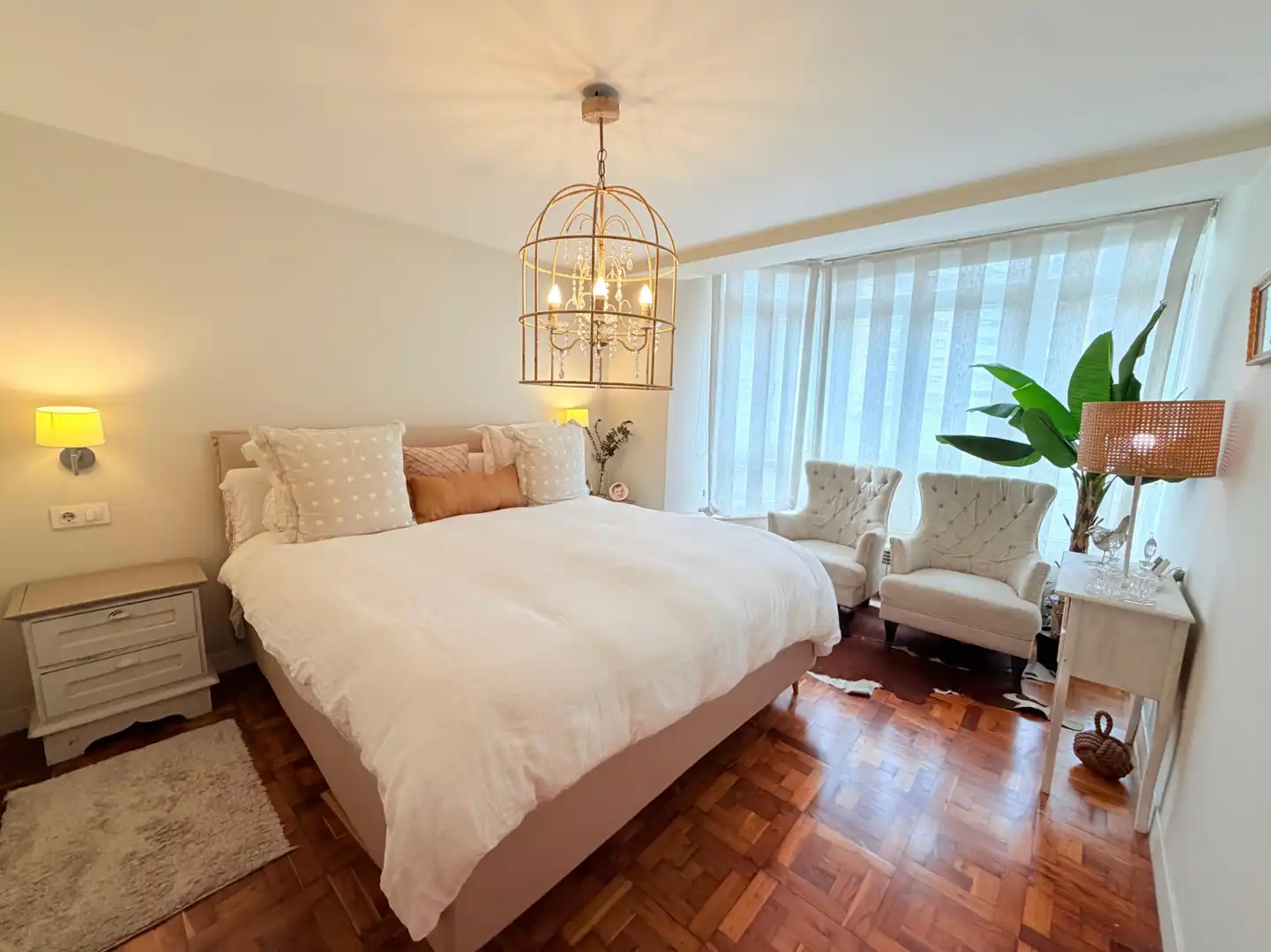 Schlafzimmer von Wohnung zum Verkauf in Avilés mit Heizung, Terrasse und Möbliert