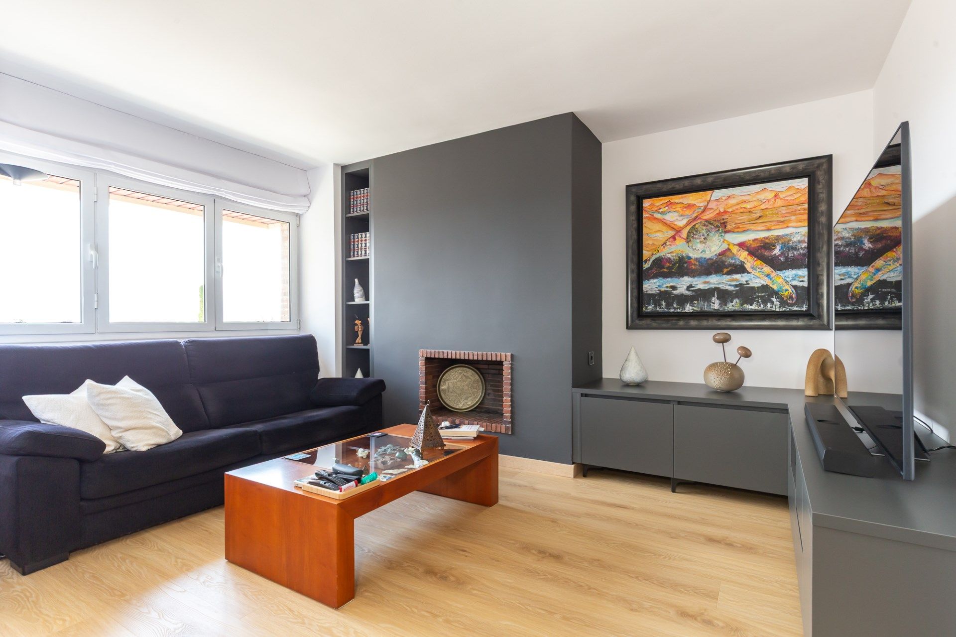 Sala de estar de Piso en venta en Esplugues de Llobregat con Aire acondicionado y Balcón