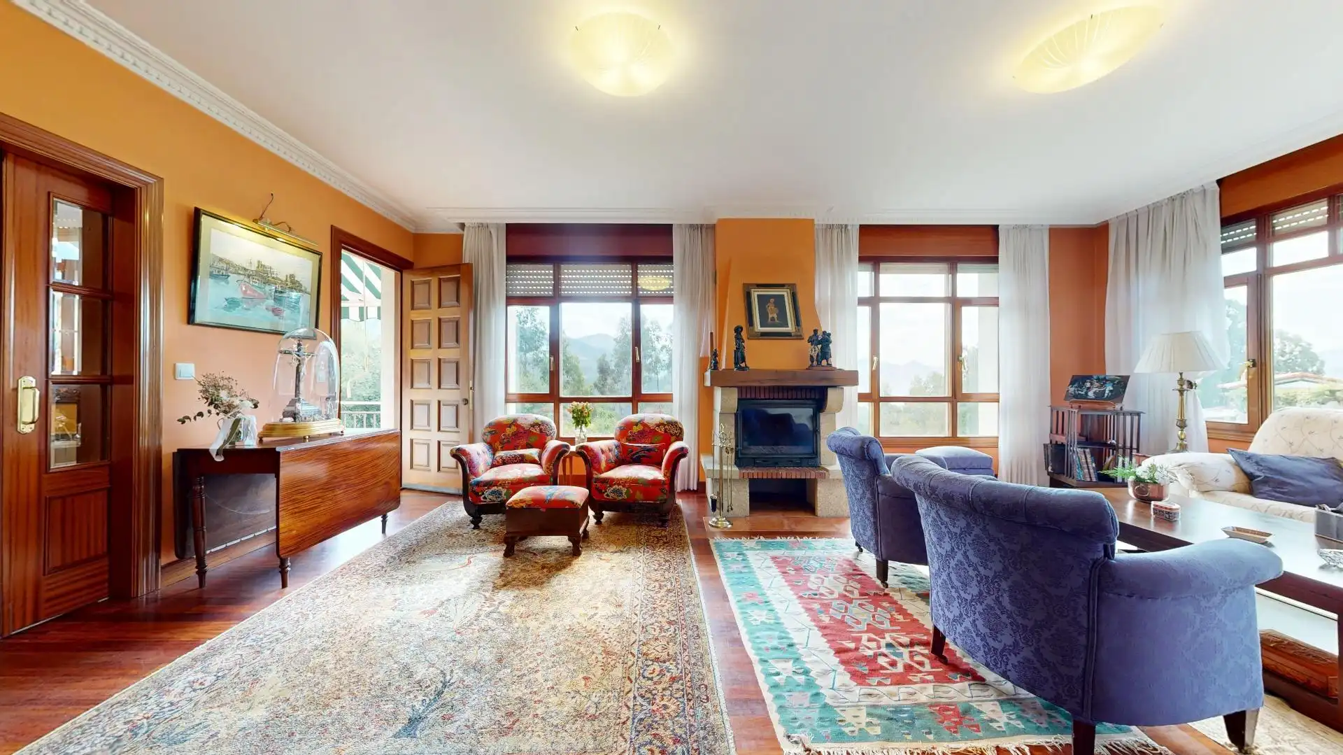 Sala de estar de Casa adosada en venta en Zalla  con Calefacción, Jardín privado y Terraza