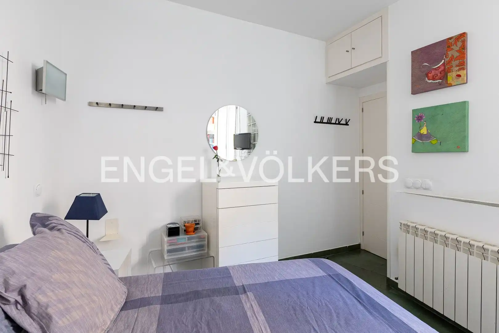 Schlafzimmer von Wohnung zur Miete in Madrid mit Klimaanlage, Heizung und Möbliert