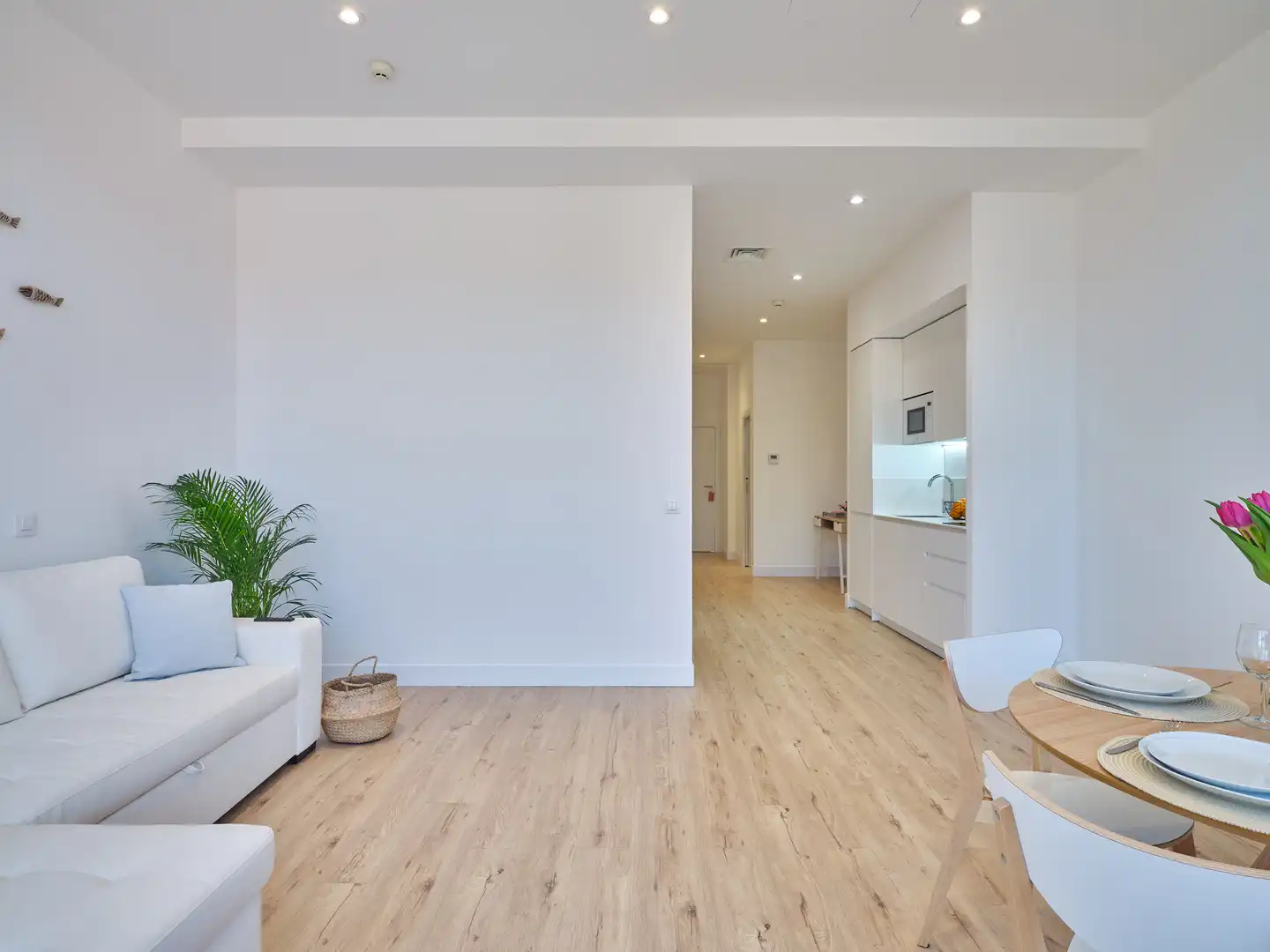 Sala de estar de Apartamento de alquiler en Madrid con Aire acondicionado, Amueblado y Lavadora
