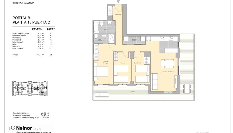 Photo 1 from new construction home in Flat for sale in   Calle Carrasca, 1, Parc Central, Valencia