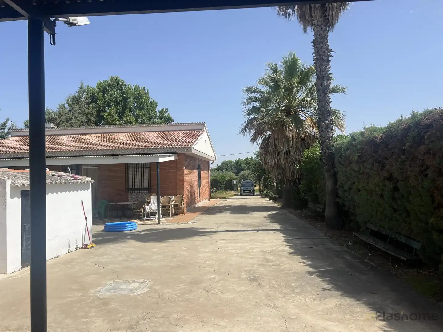 Vista exterior de Casa o chalet en venta en Santa Amalia con Terraza y Piscina