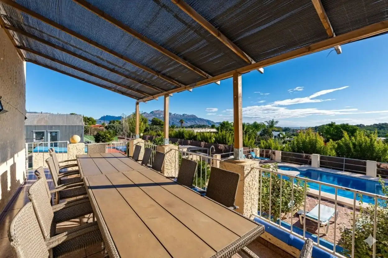 Terraza de Casa o chalet en venta en Polop con Aire acondicionado, Calefacción y Jardín privado