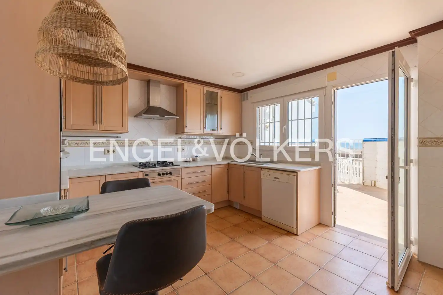 Cocina de Casa adosada de alquiler en Puçol con Calefacción, Jardín privado y Terraza