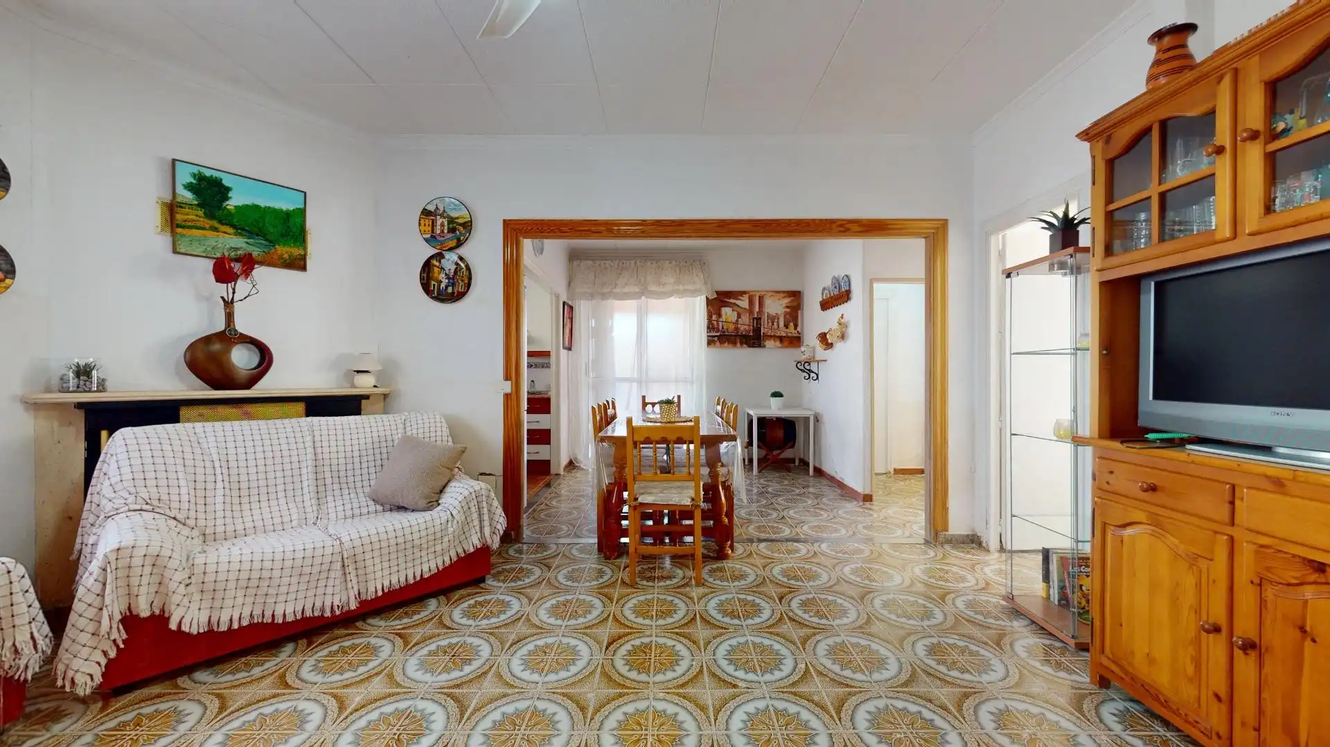Sala d'estar de Casa o xalet en venda en Cartagena amb Jardí privat, Terrassa i Piscina