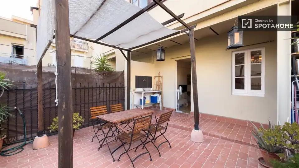 Terrasse von Wohnung zur Miete in Barcelona mit Klimaanlage, Heizung und Möbliert