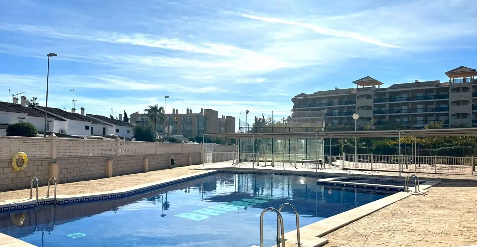 Schwimmbecken von Wohnung zur Miete in Canet d'En Berenguer mit Privatgarten, Terrasse und Möbliert