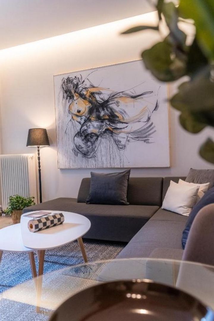 Sala d'estar de Pis de lloguer en Sitges amb Aire condicionat, Moblat i TV