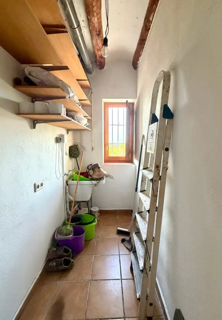 Cuina de Finca rústica de lloguer en Canyelles amb Aire condicionat, Calefacció i Jardí privat