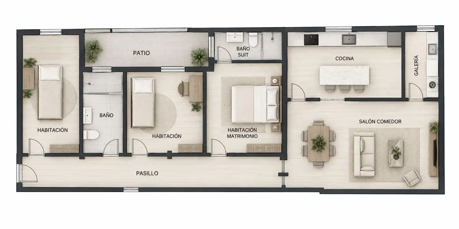 Flat for sale in Elche / Elx  with Air Conditioner, Parquet flooring and Furnished