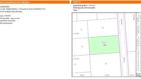 Photo 3 of Industrial land for sale in Lugar Vial Transversal 1, 143, Olmedo, Valladolid