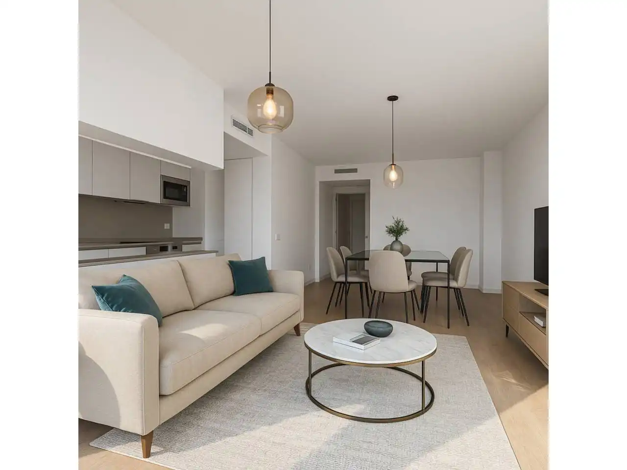 Wohnzimmer von Wohnung zum Verkauf in Granollers mit Klimaanlage, Heizung und Parkett