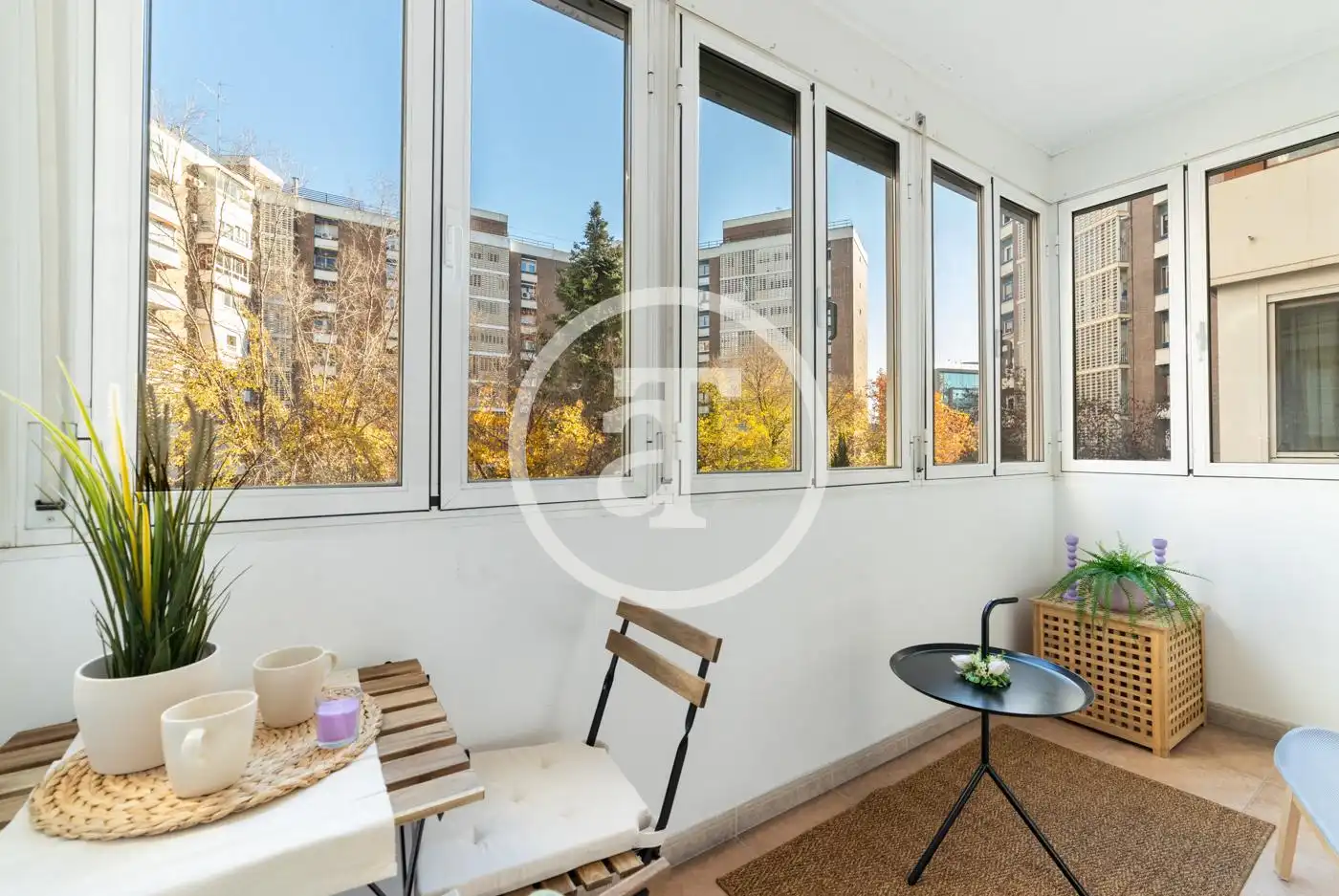 Terrasse von Wohnung zur Miete in Madrid mit Klimaanlage, Möbliert und Ofen