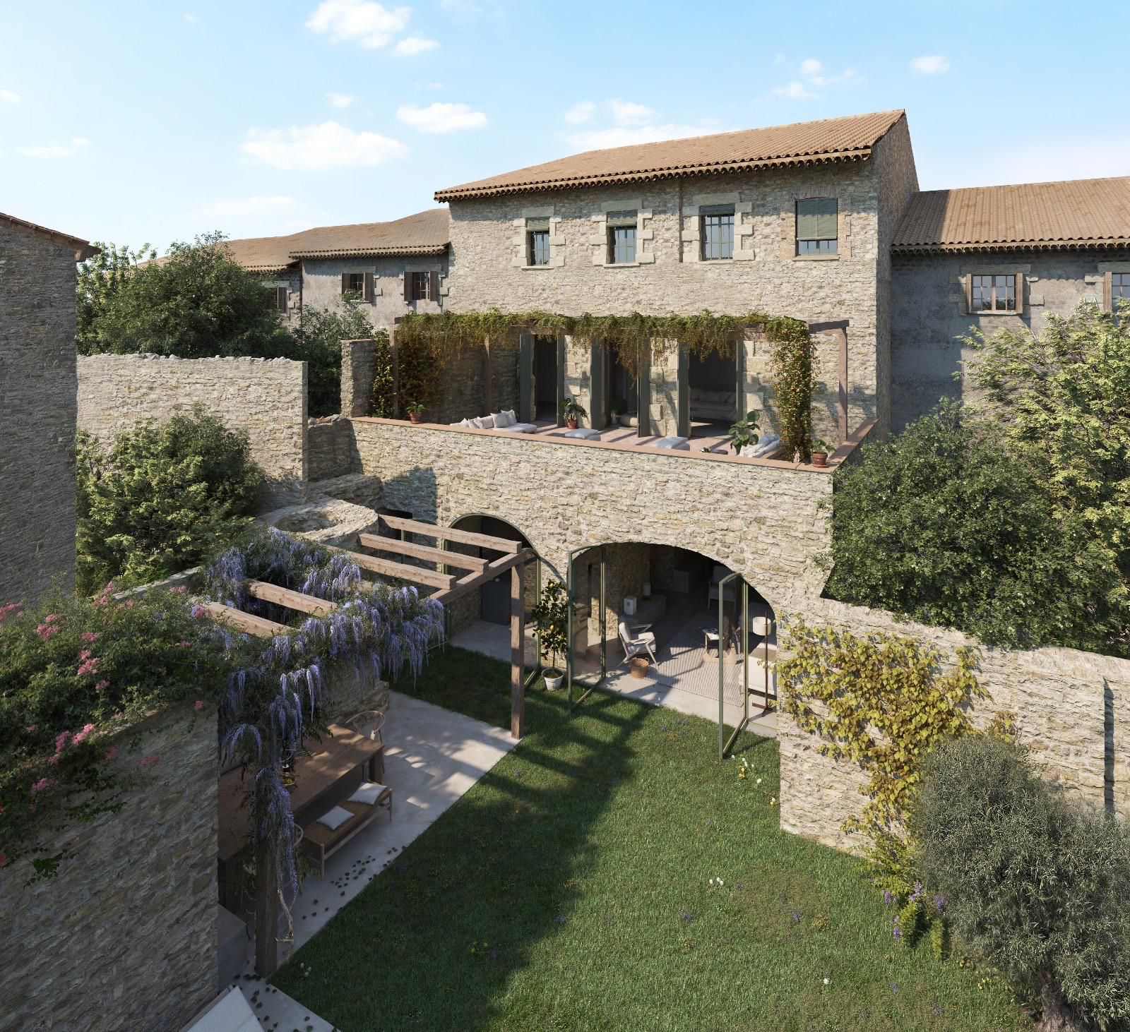 Terrassa de Finca rústica en venda en Forallac amb Jardí privat, Terrassa i Piscina