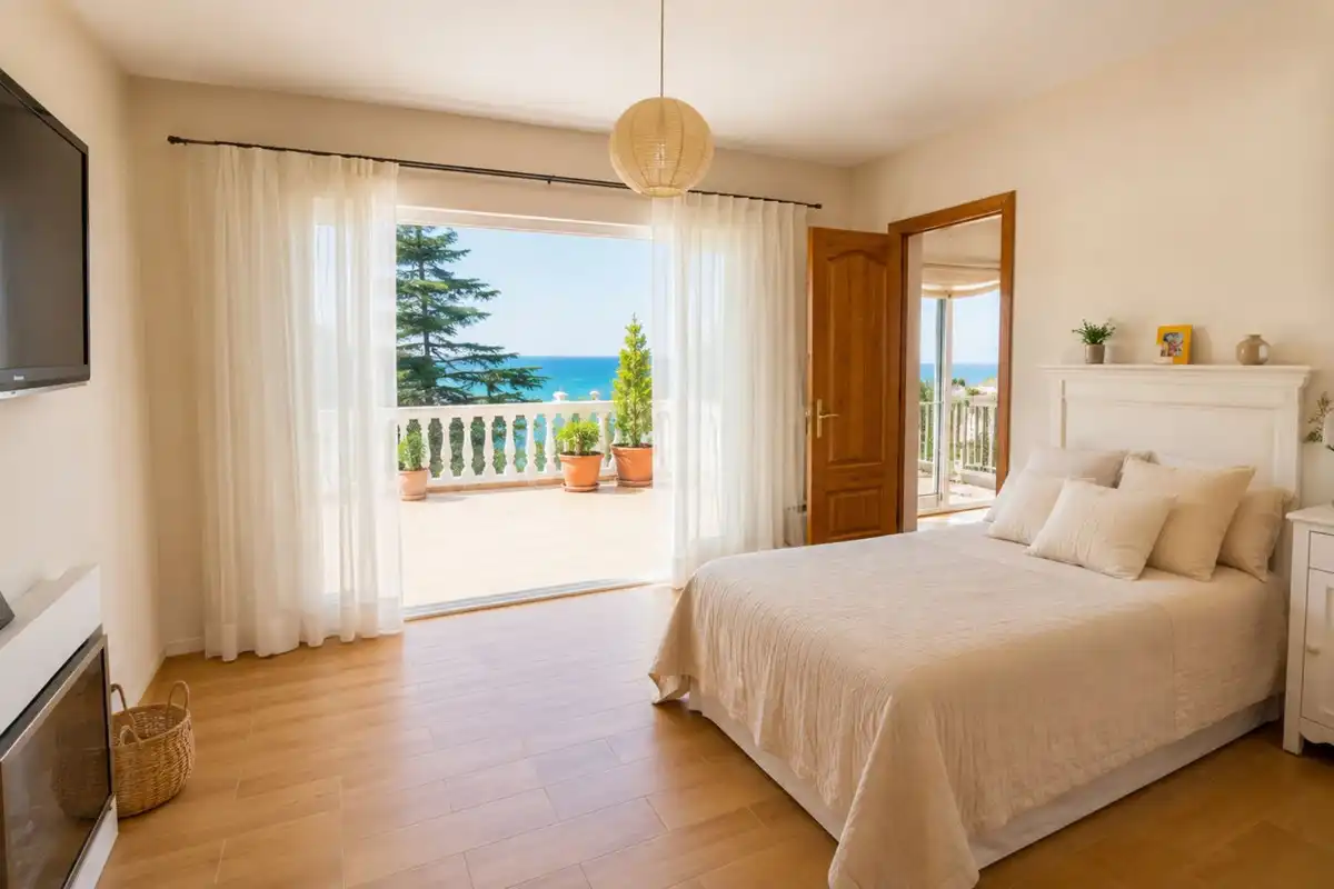 Dormitori de Casa adosada en venda en Estepona amb Aire condicionat, Terrassa i Traster