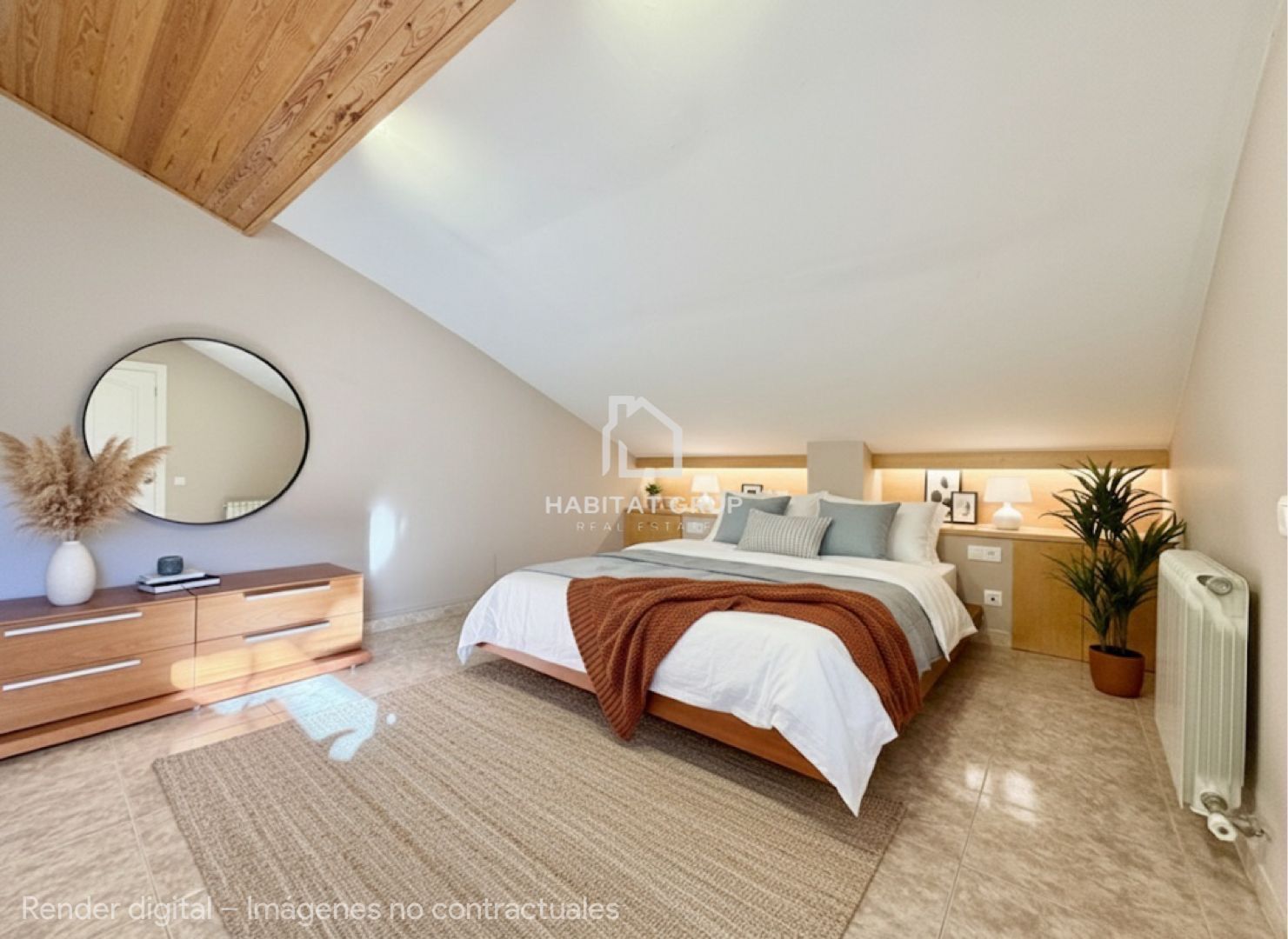 Bedroom of Duplex for sale in Girona Capital  with Air Conditioner, Heating and Terrace